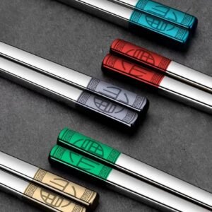Empa ASMR Stainless Steel Blessing Chopsticks – Elegance in Every Bite!